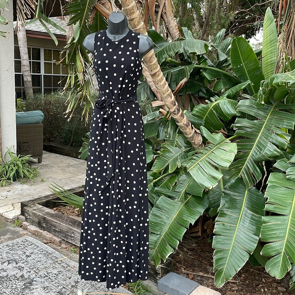 Tommy Hilfiger polkadotted crop wide leg jumpsuit